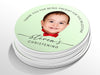 Personalised Round Baptism Photo Sticker Labels, Christening sticker, custom sticker