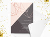 Personalised Geometric Wedding Invitations with Envelopes