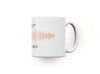 Personalised couple song soundwave mug