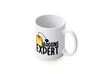 Personalised 'tea bagging expert' funny spoof mug