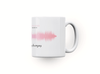 Personalised couple song soundwave mug