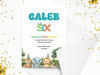 Personalised Animal Jungle Safari Kids Birthday Party Invitations with Envelopes