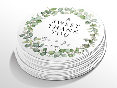 Personalised Round Wedding Sticker Labels, Party bag, logo stickers