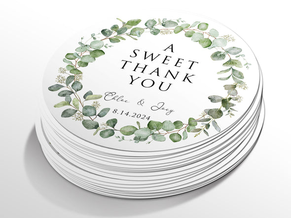 Personalised Round Wedding Sticker Labels, Party bag, logo stickers