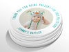 Personalised Round Baptism Photo Sticker Labels, Christening sticker, custom sticker