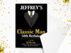 Personalised Classic Man Birthday Party Invitations with Envelopes