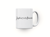Personalised couple image song album mug