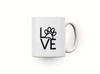 Personalised pet dog love mug