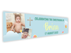 Personalised Christening Dual Photo Banner