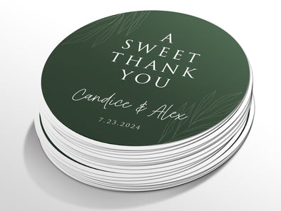 Personalised Round Wedding Sticker Labels, Party bag, logo stickers