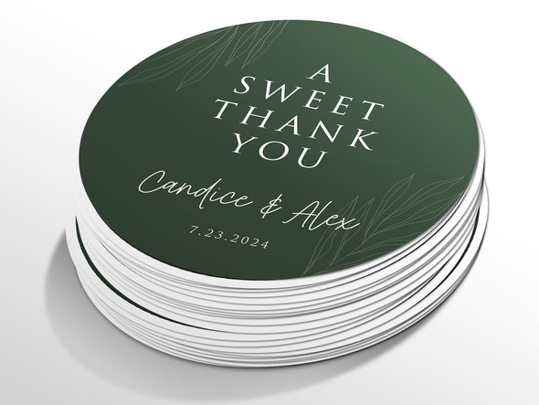 Personalised Round Wedding Sticker Labels, Party bag, logo stickers
