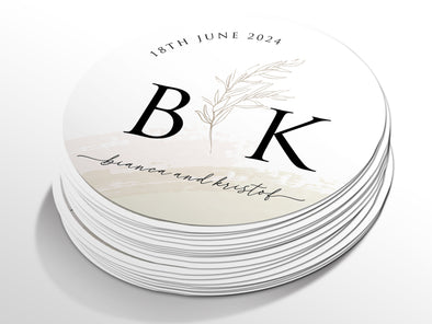 Personalised Round Wedding Sticker Labels, Party bag, logo stickers