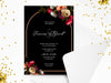 Personalised Floral Wedding Invitations with Envelopes