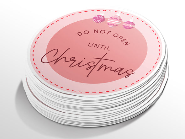 Personalised Round Christmas Sticker Labels, party label, surprise party, holiday sticker
