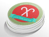 Personalised Round Christmas Sticker Labels, party label, surprise party, holiday sticker