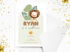 Personalised Animal Lion Kids Birthday Party Invitations with Envelopes
