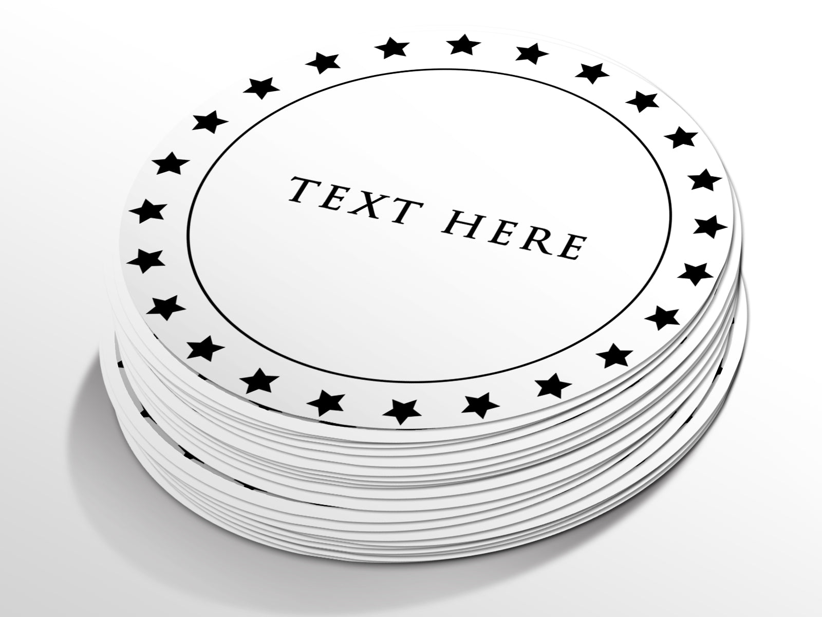 Custom Round Sticker Label Printing | Add Logo / Text | Purple