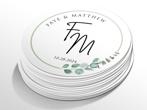 Personalised Round Wedding Sticker Labels, Party bag, logo stickers