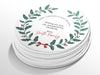 Personalised Round Christmas Sticker Labels, party label, surprise party, holiday sticker