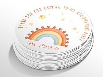 Personalised Round Birthday Sticker Labels, party label, surprise party, birthday label, kids sticker