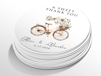 Personalised Round Wedding Sticker Labels, Party bag, logo stickers