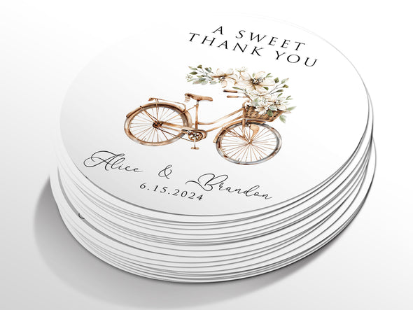 Personalised Round Wedding Sticker Labels, Party bag, logo stickers