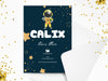 Personalised Space Kids Birthday Party Invitations with Envelopes