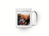 Personalised couple image song album mug