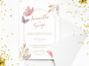 Personalised Butterfly Themed Wedding Invitations with Envelopes