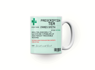 Personalised prescription mug