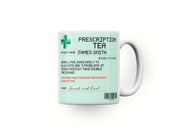 Personalised prescription mug