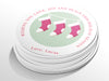 Personalised Round Christmas Sticker Labels, party label, surprise party, holiday sticker