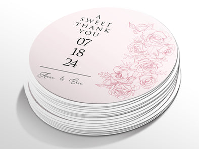 Personalised Round Wedding Sticker Labels, Party bag, logo stickers