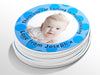 Personalised Round Baptism Photo Sticker Labels, Christening sticker, custom sticker