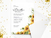 Personalised Sunflower Birthday Party Invitations with Envelopes