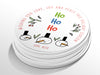 Personalised Round Christmas Sticker Labels, party label, surprise party, holiday sticker