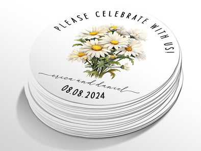 Personalised Round Wedding Sticker Labels, Party bag, logo stickers