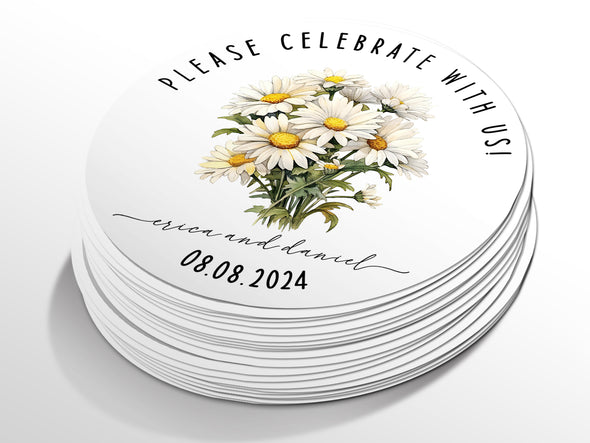 Personalised Round Wedding Sticker Labels, Party bag, logo stickers