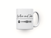 Personalised couple image song album mug