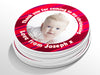 Personalised Round Baptism Photo Sticker Labels, Christening sticker, custom sticker