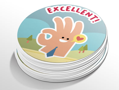Personalised Round Teacher Sticker Labels, student sticker, school sticker