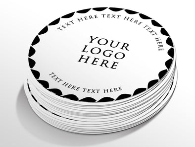 Personalised Round Sticker Custom Photo Labels, Party bag, birthday, wedding, baptism, custom logo