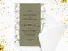 Personalised Sage Floral Wedding Invitations with Envelopes