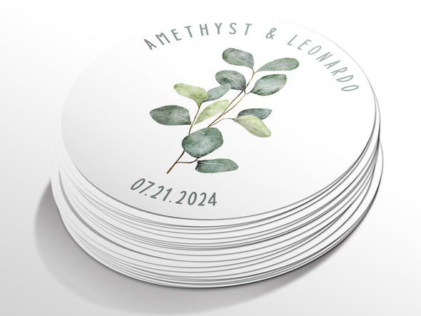 Personalised Round Wedding Sticker Labels, Party bag, logo stickers