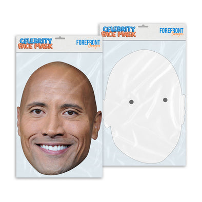 Personalised funny Celebrity face mask Dwayne Johnson ready to wear,  fun party gifts unique for fans, novelty face masks