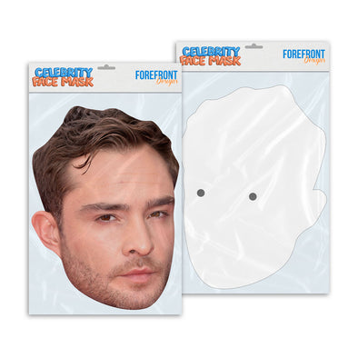 Personalised funny Celebrity face mask Ed Westwick ready to wear,  fun party gifts unique for fans, novelty face masks