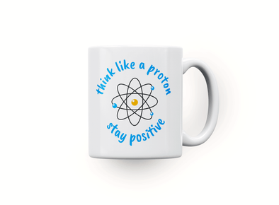 Personalised 'think like a proton' mug