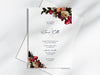 Personalised Floral Wedding Invitations with Envelopes