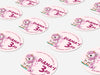 Personalised Round Birthday Sticker Labels, party label, surprise party, birthday label, kids sticker