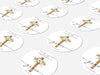 Personalised Round Baptism Sticker Labels, Christening sticker, custom sticker